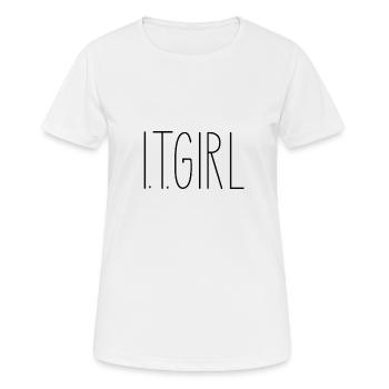 « It Girl » | Ordinateur - T-shirt respirant Femme - blanc - Devant - AI Model Female 172 dark (172cm)
