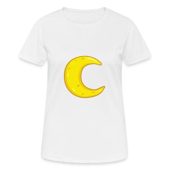 Mond - Frauen T-Shirt atmungsaktiv - Weiß - Vorne - AI Model Female 172 dark (172cm)