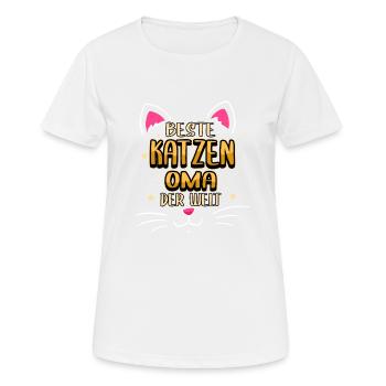 Katze Kätzchen Lustige Sprüche Haustier Geschenk - Frauen T-Shirt atmungsaktiv - Weiß - Vorne - AI Model Female 172 dark (172cm)