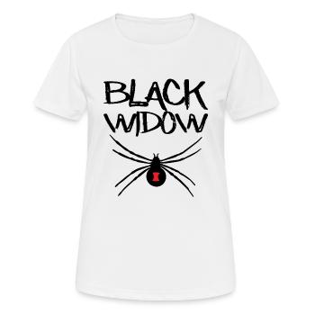 Black Widow Black Widow Araignée - T-shirt respirant Femme - blanc - Devant - AI Model Female 172 dark (172cm)