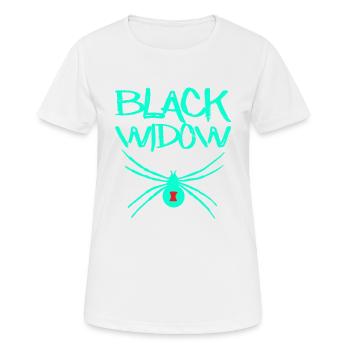 Black Widow Black Widow Araignée - T-shirt respirant Femme - blanc - Devant - AI Model Female 172 dark (172cm)