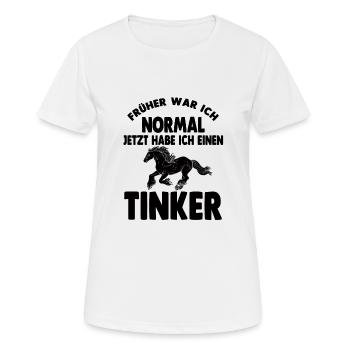 Tinker Reiterin Pferd Reitsport Reitverein Geschen - Frauen T-Shirt atmungsaktiv - Weiß - Vorne - AI Model Female 172 dark (172cm)
