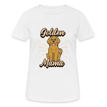 Cadeau drôle de chien de Golden Retriever - T-shirt respirant Femme - blanc - Devant - AI Model Female 172 dark (172cm)