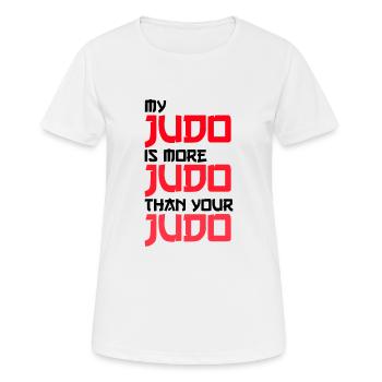 mon judo est plus judo que ton judo - T-shirt respirant Femme - blanc - Devant - AI Model Female 172 dark (172cm)