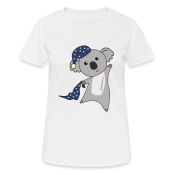 Koala Sleepyhead Koalas cute animals for kids - Women's Breathable T-Shirt - white - Front - AI Model Female 172 dark (172cm)