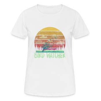 Les observateurs des oiseaux - T-shirt respirant Femme - blanc - Devant - AI Model Female 172 dark (172cm)