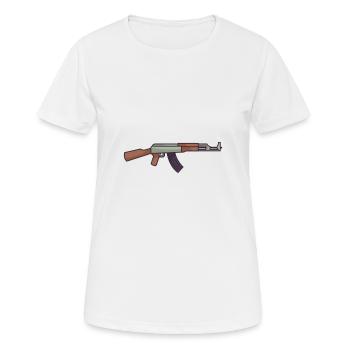 Ensemble d'armes à feu militaire - T-shirt respirant Femme - blanc - Devant - AI Model Female 172 dark (172cm)