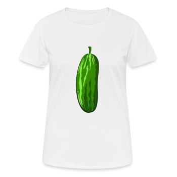 concombre - T-shirt respirant Femme - blanc - Devant - AI Model Female 172 dark (172cm)
