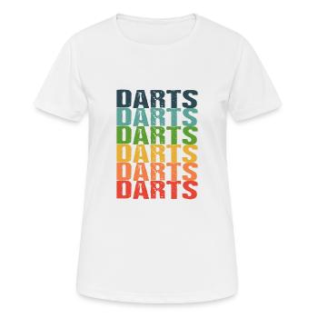 darts darts darts - Women's Breathable T-Shirt - white - Front - AI Model Female 172 dark (172cm)