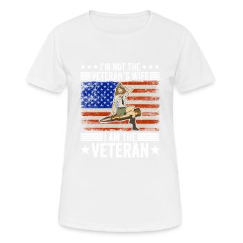 Veteran Girl Army Military Soldier Navy Gift - Women's Breathable T-Shirt - white - Front - AI Model Female 172 dark (172cm)