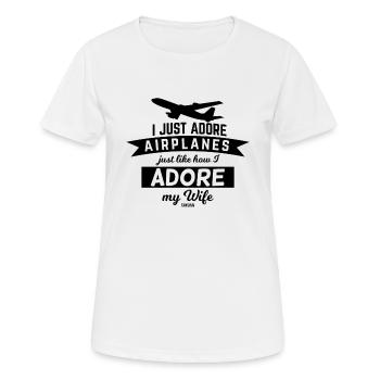 Avions - T-shirt respirant Femme - blanc - Devant - AI Model Female 172 dark (172cm)