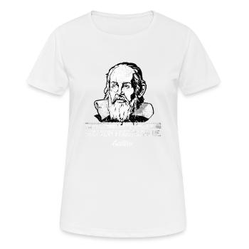 Thunderbolt lightning Galileo Philosopher Physics - Women's Breathable T-Shirt - white - Front - AI Model Female 172 dark (172cm)