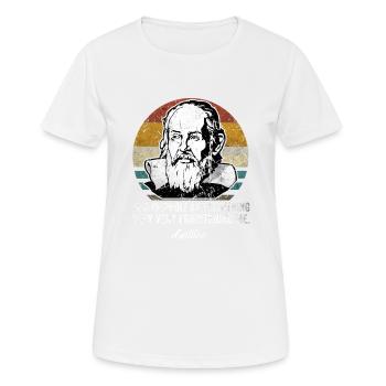 Thunderbolt lightning Galileo Philosopher Physics - Women's Breathable T-Shirt - white - Front - AI Model Female 172 dark (172cm)