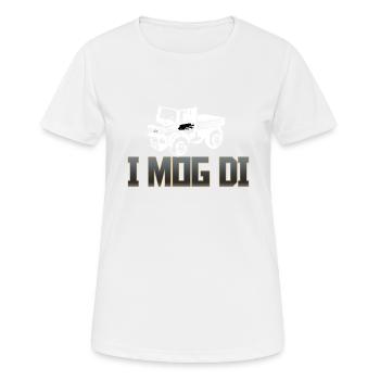 Unimog 406, geländewagen, Nutzfahrzeug, LKW - Frauen T-Shirt atmungsaktiv - Weiß - Vorne - AI Model Female 172 dark (172cm)