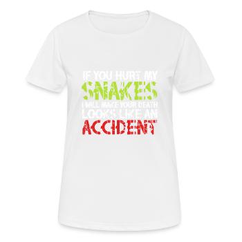 Serpents mère serpent reptile ne blesse pas mon serpent - T-shirt respirant Femme - blanc - Devant - AI Model Female 172 dark (172cm)