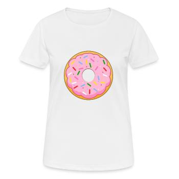Donut - T-shirt respirant Femme - blanc - Devant - AI Model Female 172 dark (172cm)