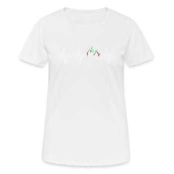 Stock Investor Heartbeat Funny Stock Traders Stock - Frauen T-Shirt atmungsaktiv - Weiß - Vorne - AI Model Female 172 dark (172cm)