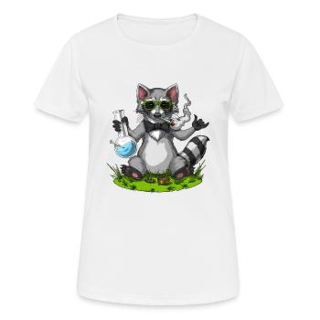 Raccoon Stoner - Women's Breathable T-Shirt - white - Front - AI Model Female 172 dark (172cm)