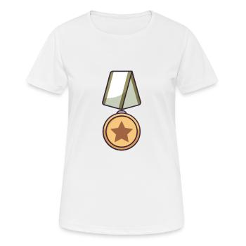 Military Medal - Women's Breathable T-Shirt - white - Front - AI Model Female 172 dark (172cm)