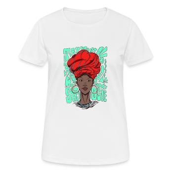 Black Woman Culture - Women's Breathable T-Shirt - white - Front - AI Model Female 172 dark (172cm)