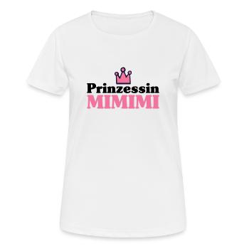Prinzessin Mimimi Statement Queen lustig Geschenk - Frauen T-Shirt atmungsaktiv - Weiß - Vorne - AI Model Female 172 dark (172cm)