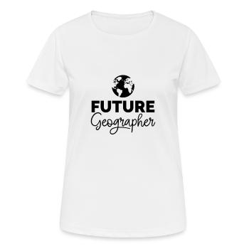 Futur géographe - T-shirt respirant Femme - blanc - Devant - AI Model Female 172 dark (172cm)