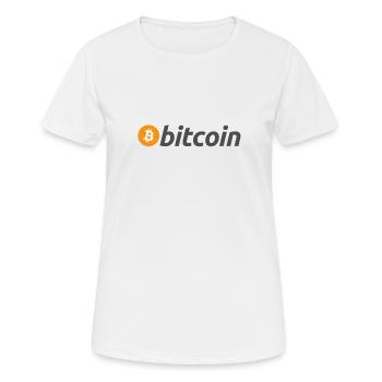 Bitcoin Bitcoin Bitcoin - T-shirt respirant Femme - blanc - Devant - AI Model Female 172 dark (172cm)