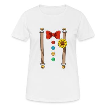 Lustiges Clown Kostüm - Frauen T-Shirt atmungsaktiv - Weiß - Vorne - AI Model Female 172 dark (172cm)