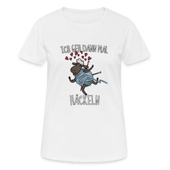 Lustiger Nähen Näherin Stricken Häckeln Spruch - Frauen T-Shirt atmungsaktiv - Weiß - Vorne - AI Model Female 172 dark (172cm)