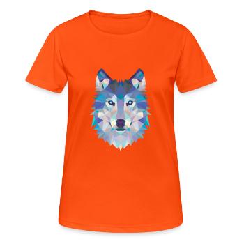 Wolf's head - Women's Breathable T-Shirt - neon orange - Front - AI Model Female 172 dark (172cm)