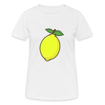 Zitrone - Frauen T-Shirt atmungsaktiv - Weiß - Vorne - AI Model Female 172 dark (172cm)