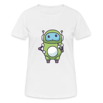 Robotik eines Roboters - Frauen T-Shirt atmungsaktiv - Weiß - Vorne - AI Model Female 172 dark (172cm)