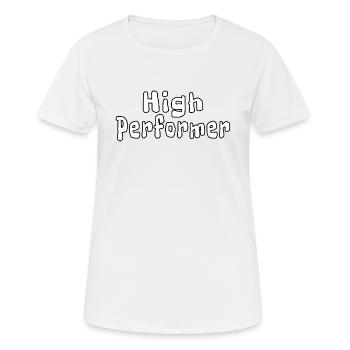Très performant - T-shirt respirant Femme - blanc - Devant - AI Model Female 172 dark (172cm)