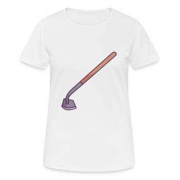 Houe de jardinage - T-shirt respirant Femme - blanc - Devant - AI Model Female 172 dark (172cm)