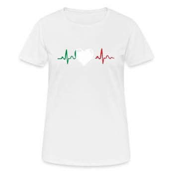 Italy heartbeat EKG pulse Italy - Women's Breathable T-Shirt - white - Front - AI Model Female 172 dark (172cm)
