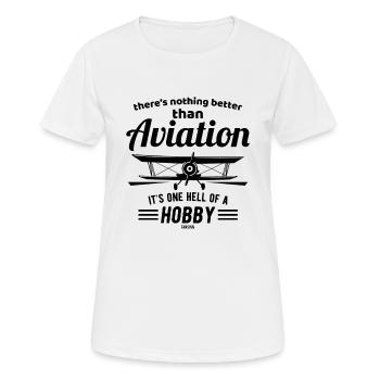 Pilote disant - T-shirt respirant Femme - blanc - Devant - AI Model Female 172 dark (172cm)