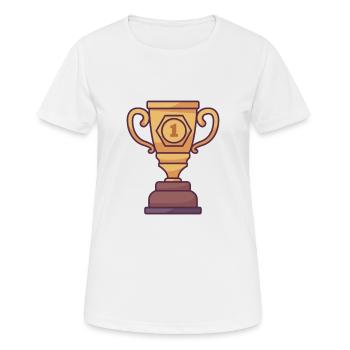 Marathon-Trophäe - Frauen T-Shirt atmungsaktiv - Weiß - Vorne - AI Model Female 172 dark (172cm)