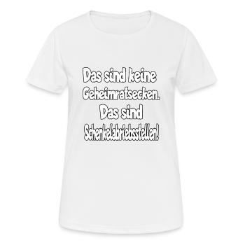 Keine Geheimratsecken das sind - Frauen T-Shirt atmungsaktiv - Weiß - Vorne - AI Model Female 172 dark (172cm)