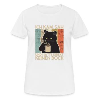 Ich Kam Sah Und Hatte Direkt Keinen Bock! - Frauen T-Shirt atmungsaktiv - Weiß - Vorne - AI Model Female 172 dark (172cm)