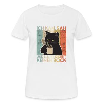 Ich Kam Sah Und Hatte Direkt Keinen Bock! - Frauen T-Shirt atmungsaktiv - Weiß - Vorne - AI Model Female 172 dark (172cm)
