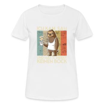 Ich Kam Sah Und Hatte Direkt Keinen Bock! - Frauen T-Shirt atmungsaktiv - Weiß - Vorne - AI Model Female 172 dark (172cm)