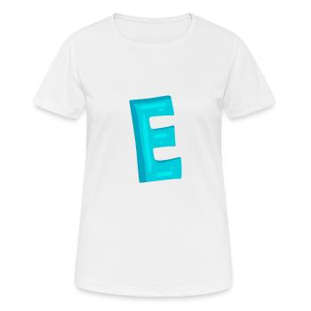 Initial letter E letter - Women's Breathable T-Shirt - white - Front - AI Model Female 172 dark (172cm)