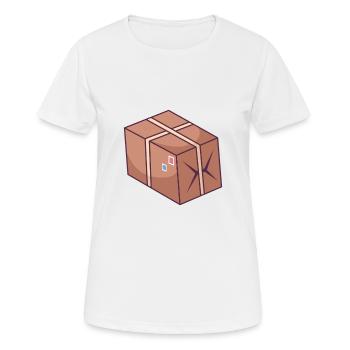 Service de livraison et de colis - T-shirt respirant Femme - blanc - Devant - AI Model Female 172 dark (172cm)