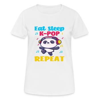 K-Pop Kpop Music Korea Asia Fan - Women's Breathable T-Shirt - white - Front - AI Model Female 172 dark (172cm)
