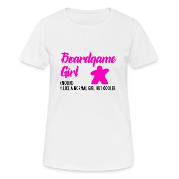 boardgame girl - Frauen T-Shirt atmungsaktiv - Weiß - Vorne - AI Model Female 172 dark (172cm)