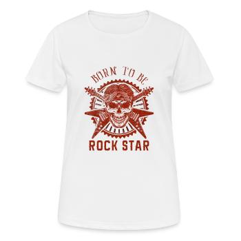 Né pour le rock - T-shirt respirant Femme - blanc - Devant - AI Model Female 172 dark (172cm)