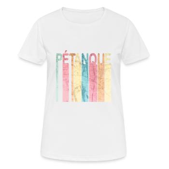 je peux pas j'ai pétanque - T-shirt respirant Femme - blanc - Devant - AI Model Female 172 dark (172cm)
