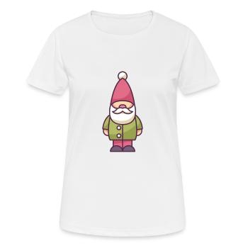 Gartenzwerg - Frauen T-Shirt atmungsaktiv - Weiß - Vorne - AI Model Female 172 dark (172cm)