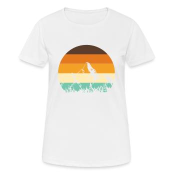 Wanderung in Natur und Berge Geschenk - Frauen T-Shirt atmungsaktiv - Weiß - Vorne - AI Model Female 172 dark (172cm)