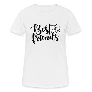 best friends - Frauen T-Shirt atmungsaktiv - Weiß - Vorne - AI Model Female 172 dark (172cm)